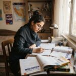 دانش‌آموز ایرانی در حال مطالعه برای کنکور ۱۴۰۶