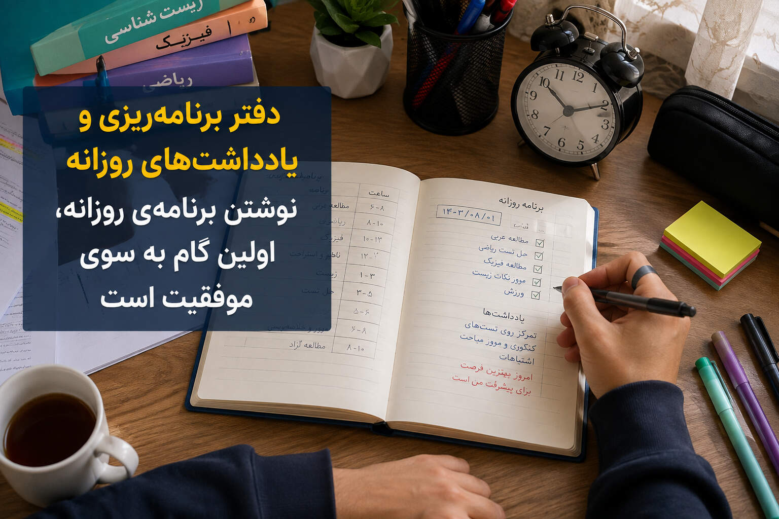دفتر برنامه‌ریزی و یادداشت‌های روزانه